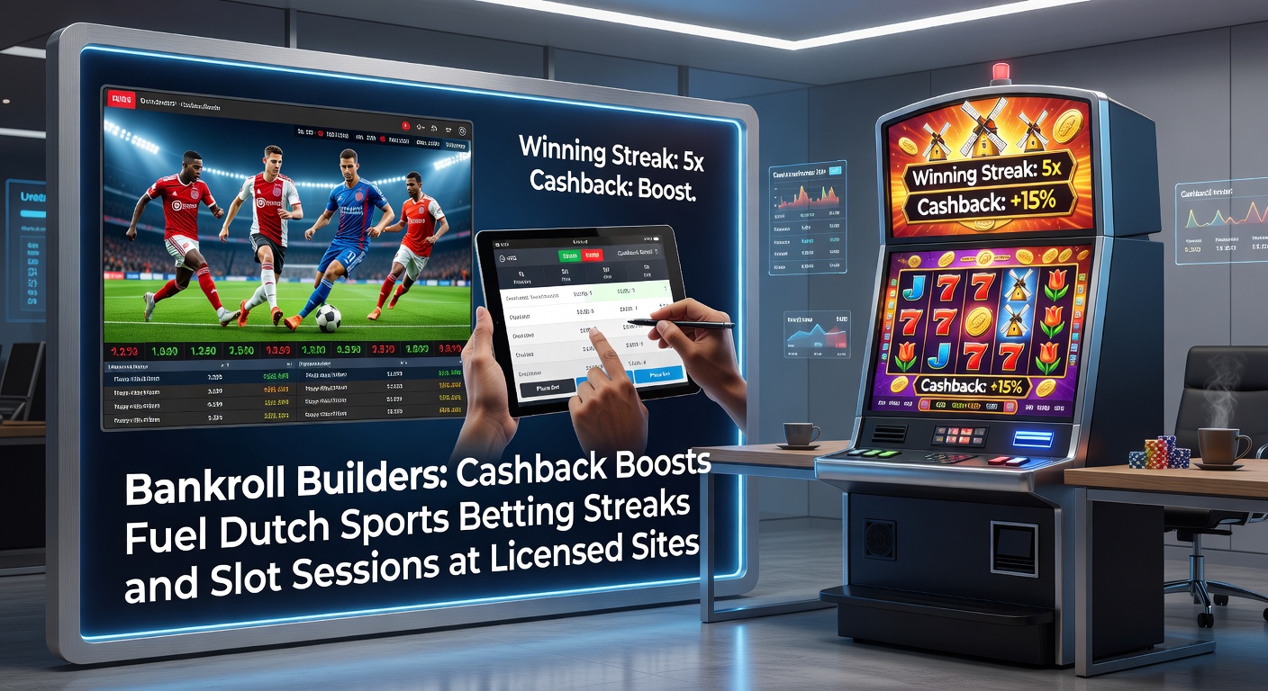 Grafiek met cashback-promoties die bankrolls versterken bij Nederlandse online goksites, inclusief sportweddenschappen en slots