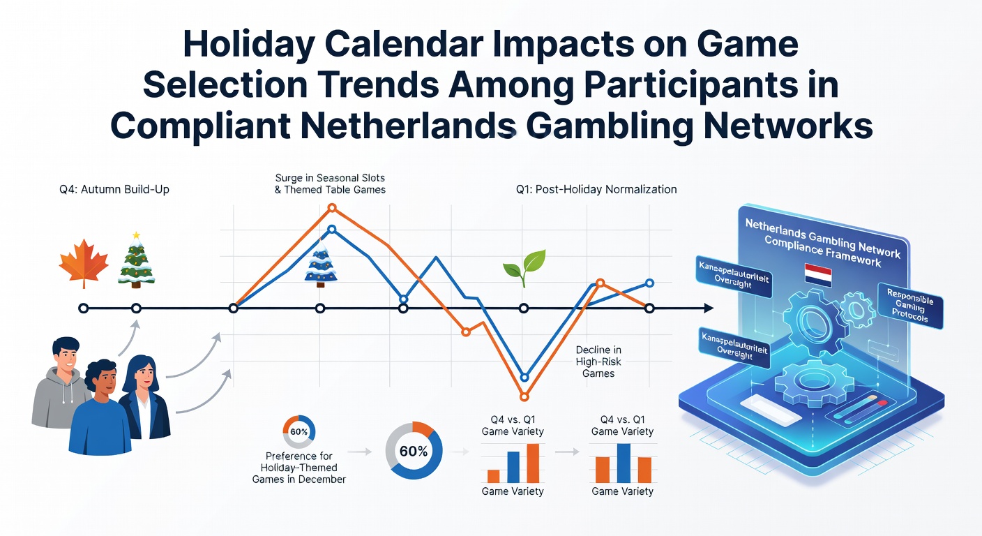 Grafiek die seizoensgebonden verschuivingen in spelkeuzes toont binnen Nederlandse gokplatforms