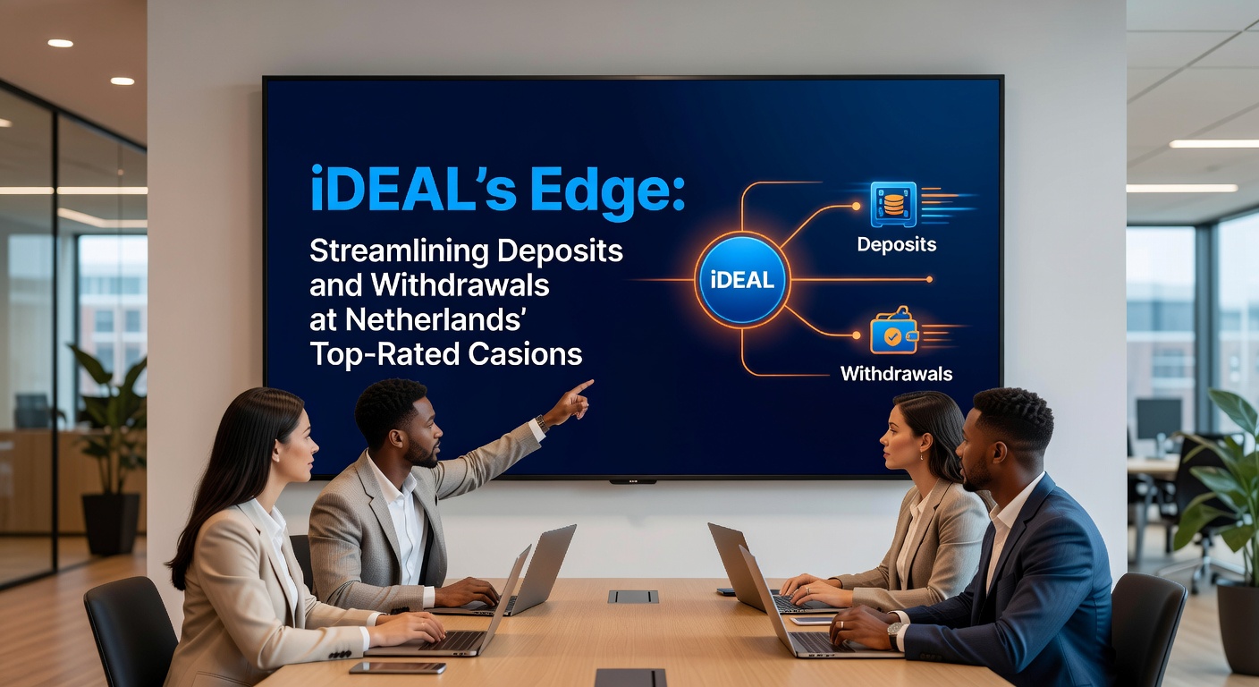 Schermafbeelding van iDEAL betaalproces bij een online casino, met banklogo's en veilige transactiebevestiging