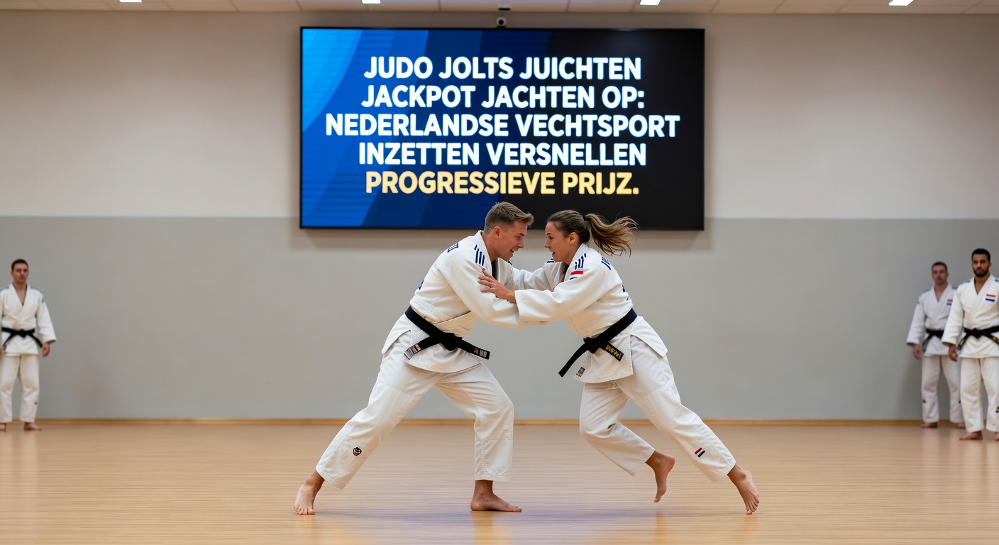 Schermopname van een KSA-platform met live judo weddenschap en oplopende progressieve jackpot