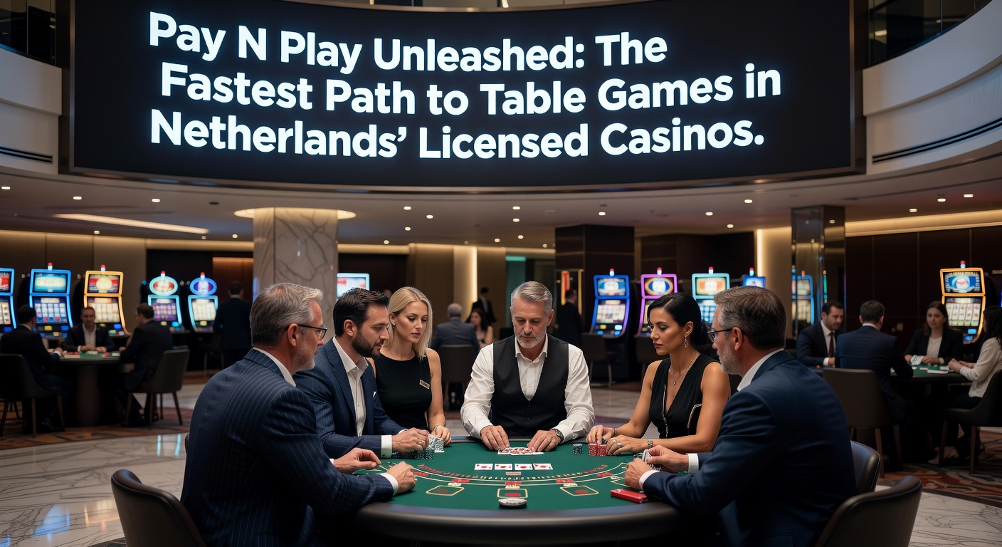 Live dealer blackjack tafel met Pay N Play storting zichtbaar op een mobiel scherm in een Nederlands casino-omgeving