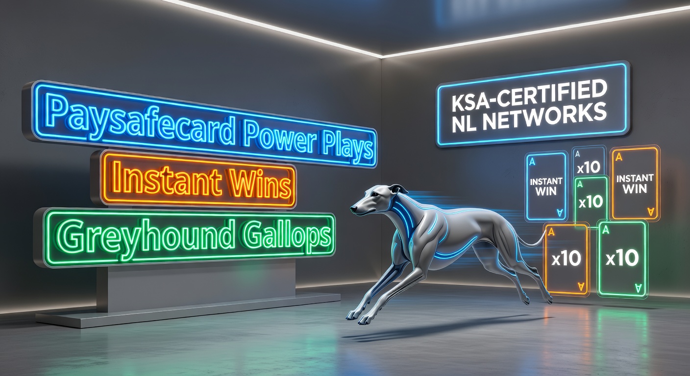 Paysafecard voucher gebruikt voor snelle stortingen bij een online casino met greyhound race-afbeeldingen en instant win games op een Nederlands KSA-gelicentieerd platform