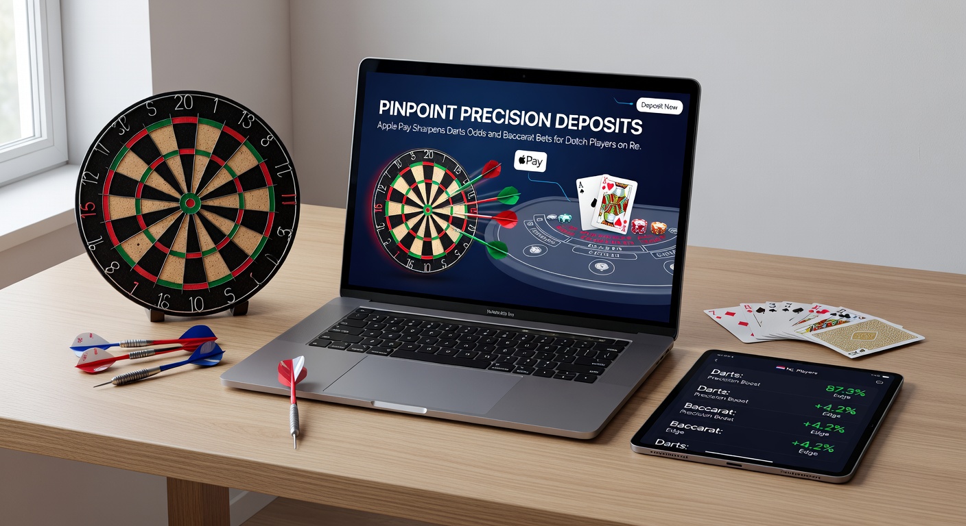 Baccarat tafel op een live casino app met Apple Pay deposit notificatie op een iPhone, darts odds op de achtergrond zichtbaar op een Nederlands gereguleerd platform