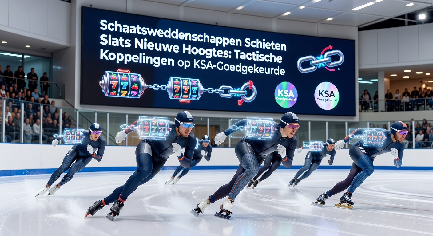 Grafiek met stijgende lijnen van schaatsinzetten en slotwinsten op een KSA-app, met overlay van live schaatsuitslagen