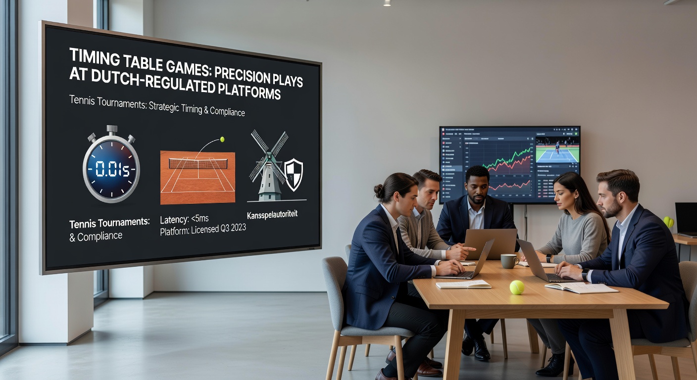 Close-up van een blackjacktafel met tennis live stream op een tweede scherm, typisch voor Nederlandse online casino's tijdens toernooien