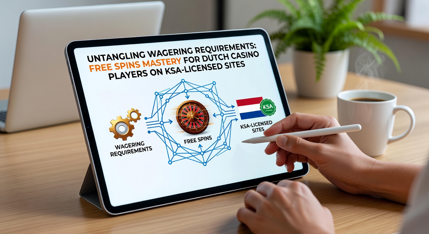 Illustratie van een Nederlandse speler die een slotmachine draait met wagering balk die vordert, KSA-logo zichtbaar op de achtergrond